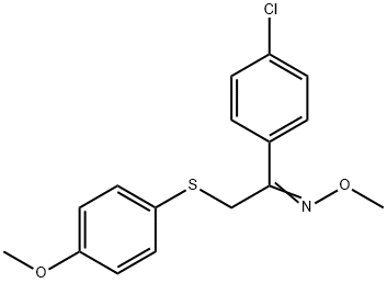 1-(4-CHLOROPHENYL)-2-[(4-METHOXYPHENYL)SULFANYL]-1-ETHANONE O-METHYLOXIME Struktur