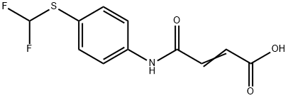 (2E)-4-((4-[(DIFLUOROMETHYL) SULFANYL] PHENYL) AMINO)-4-OXOBUT-2-ENOIC ACID Struktur