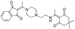 2-(1-(4-(2-(1-(4,4-DIMETHYL-2,6-DIOXOCYCLOHEXYLIDENE)ETHYLAMINO)ETHYL)PIPERAZIN-1-YL)ETHYLIDENE)-2H-INDENE-1,3-DIONE Struktur