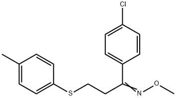 1-(4-CHLOROPHENYL)-3-[(4-METHYLPHENYL)SULFANYL]-1-PROPANONE O-METHYLOXIME Struktur