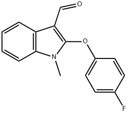 2-(4-FLUOROPHENOXY)-1-METHYL-1H-INDOLE-3-CARBALDEHYDE Struktur