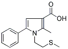 2-METHYL-1-(2-METHYLTHIOETHYL)-5-PHENYLPYRROLE-3-CARBOXYLIC ACID Struktur