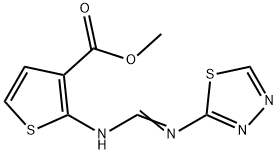 METHYL 2-([(E)-(1,3,4-THIADIAZOL-2-YLAMINO)METHYLIDENE]AMINO)-3-THIOPHENECARBOXYLATE Struktur