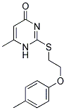 6-METHYL-2-([2-(4-METHYLPHENOXY)ETHYL]THIO)PYRIMIDIN-4(1H)-ONE Struktur