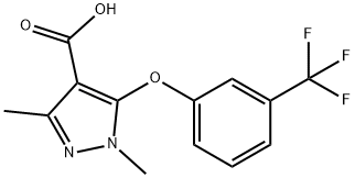 1,3-DIMETHYL-5-[3-(TRIFLUOROMETHYL)PHENOXY]-1H-PYRAZOLE-4-CARBOXYLIC ACID Struktur