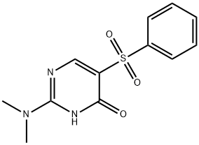 2-(DIMETHYLAMINO)-5-(PHENYLSULFONYL)-4-PYRIMIDINOL Struktur