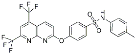 4-([5,7-BIS(TRIFLUOROMETHYL)[1,8]NAPHTHYRIDIN-2-YL]OXY)-N-(4-METHYLPHENYL)BENZENESULFONAMIDE Struktur