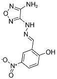 2-HYDROXY-5-NITROBENZALDEHYDE (4-AMINO-1,2,5-OXADIAZOL-3-YL)HYDRAZONE Struktur