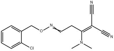 2-[3-([(2-CHLOROBENZYL)OXY]IMINO)-1-(DIMETHYLAMINO)PROPYLIDENE]MALONONITRILE Struktur