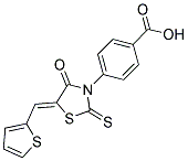 4-[(5Z)-4-OXO-5-(THIEN-2-YLMETHYLENE)-2-THIOXO-1,3-THIAZOLIDIN-3-YL]BENZOIC ACID Struktur