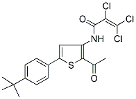 N-(2-ACETYL-5-[4-(TERT-BUTYL)PHENYL]-3-THIENYL)-2,3,3-TRICHLOROACRYLAMIDE Struktur