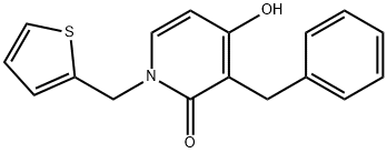 3-BENZYL-4-HYDROXY-1-(2-THIENYLMETHYL)-2(1H)-PYRIDINONE Struktur