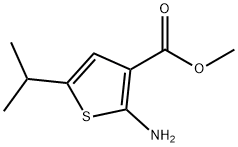 2-AMINO-5-ISOPROPYL-THIOPHENE-3-CARBOXYLIC ACID METHYL ESTER Struktur