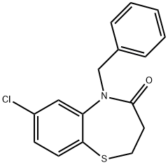 5-BENZYL-7-CHLORO-2,3-DIHYDRO-1,5-BENZOTHIAZEPIN-4(5H)-ONE Struktur