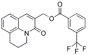 3-(TRIFLUOROMETHYL)BENZOIC ACID, (2,3-DIHYDRO-5-OXO-(1H,5H)-BENZO[IJ]QUINOLIZIN-6-YL)METHYL ESTER Struktur