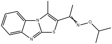 1-(3-METHYL[1,3]THIAZOLO[3,2-A][1,3]BENZIMIDAZOL-2-YL)-1-ETHANONE O-ISOPROPYLOXIME Struktur