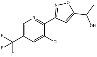 1-(3-[3-CHLORO-5-(TRIFLUOROMETHYL)-2-PYRIDINYL]-5-ISOXAZOLYL)-1-ETHANOL Struktur