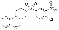 1-[(4-CHLORO-3-NITROPHENYL)SULFONYL]-4-(2-METHOXYPHENYL)PIPERIDINE Struktur