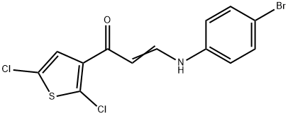 (E)-3-(4-BROMOANILINO)-1-(2,5-DICHLORO-3-THIENYL)-2-PROPEN-1-ONE Struktur