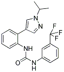 N-[2-(1-ISOPROPYL-(1H)-PYRAZOL-4-YL)PHENYL]-N'-[3-(TRIFLUOROMETHYL)PHENYL]UREA Struktur