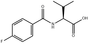 2-(4-FLUORO-BENZOYLAMINO)-3-METHYL-BUTYRIC ACID Struktur