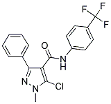 5-CHLORO-1-METHYL-3-PHENYL-N-[4-(TRIFLUOROMETHYL)PHENYL]-1H-PYRAZOLE-4-CARBOXAMIDE Struktur