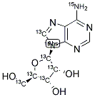 ADENOSINE (8-13C; 6-AMINO, 9-15N2; RIBOSE-13C5) Struktur