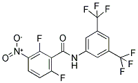 N-[3,5-BIS(TRIFLUOROMETHYL)PHENYL]-2,6-DIFLUORO-3-NITROBENZAMIDE Struktur