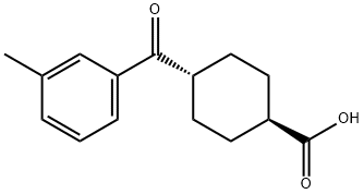 TRANS-4-(3-METHYLBENZOYL)CYCLOHEXANE-1-CARBOXYLIC ACID Struktur