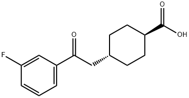 TRANS-4-[2-(3-FLUOROPHENYL)-2-OXOETHYL]CYCLOHEXANE-1-CARBOXYLIC ACID Struktur