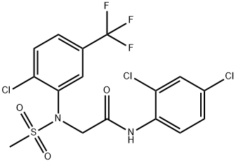 2-[2-CHLORO(METHYLSULFONYL)-5-(TRIFLUOROMETHYL)ANILINO]-N-(2,4-DICHLOROPHENYL)ACETAMIDE Struktur