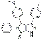 4-(4-METHOXYPHENYL)-5-PHENYL-3-P-TOLYL-4,5-DIHYDROPYRROLO[3,4-C]PYRAZOL-6(1H)-ONE Struktur