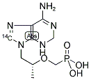 (R)-9-(2-PHOSPHONYLMETHOXYPROPYL)-ADENINE, [ADENINE-8-14C]- Struktur