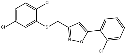 5-(2-CHLOROPHENYL)-3-([(2,5-DICHLOROPHENYL)SULFANYL]METHYL)ISOXAZOLE Struktur