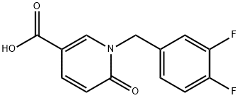 1-(3,4-DIFLUORO-BENZYL)-6-OXO-1,6-DIHYDRO-PYRIDINE-3-CARBOXYLIC ACID Struktur