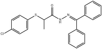 2-[(4-CHLOROPHENYL)SULFANYL]-N'-(DIPHENYLMETHYLENE)PROPANOHYDRAZIDE Struktur