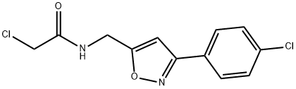 2-CHLORO-N-([3-(4-CHLOROPHENYL)-5-ISOXAZOLYL]METHYL)ACETAMIDE Struktur