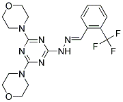 (E)-4,4'-(6-(2-(2-(TRIFLUOROMETHYL)BENZYLIDENE)HYDRAZINYL)-1,3,5-TRIAZINE-2,4-DIYL)DIMORPHOLINE Struktur