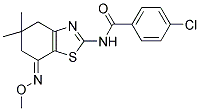 N-(7-(AZAMETHOXYMETHYLENE)-5,5-DIMETHYL(4,5,6-TRIHYDROBENZOTHIAZOL-2-YL))(4-CHLOROPHENYL)FORMAMIDE Struktur