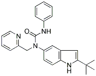 N-(2-TERT-BUTYL-(1H)-INDOL-5-YL)-N'-PHENYL-N-(2-PYRIDINYLMETHYL)UREA Struktur