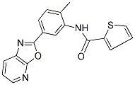 N-(2-METHYL-5-[1,3]OXAZOLO[5,4-B]PYRIDIN-2-YLPHENYL)THIOPHENE-2-CARBOXAMIDE Struktur