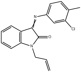 1-ALLYL-3-[(3-CHLORO-4-METHYLPHENYL)IMINO]-1,3-DIHYDRO-2H-INDOL-2-ONE Struktur