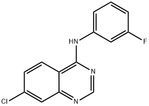 7-CHLORO-N-(3-FLUOROPHENYL)-4-QUINAZOLINAMINE Struktur