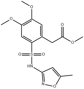 METHYL 2-(4,5-DIMETHOXY-2-(((5-METHYLISOXAZOL-3-YL)AMINO)SULFONYL)PHENYL)ACETATE Struktur