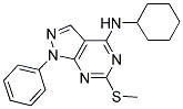 N-CYCLOHEXYL-6-(METHYLSULFANYL)-1-PHENYL-1H-PYRAZOLO[3,4-D]PYRIMIDIN-4-AMINE Struktur