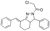 1-(7-BENZYLIDENE-3-PHENYL-3,3A,4,5,6,7-HEXAHYDRO-INDAZOL-2-YL)-2-CHLORO-ETHANONE Struktur