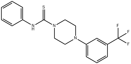 N-PHENYL-4-[3-(TRIFLUOROMETHYL)PHENYL]PIPERAZINE-1-CARBOTHIOAMIDE Struktur