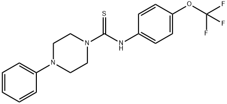 (4-PHENYLPIPERAZINYL)((4-(TRIFLUOROMETHOXY)PHENYL)AMINO)METHANE-1-THIONE Struktur