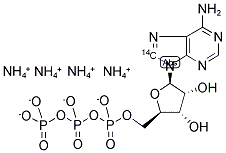 ADENOSINE 5'-TRIPHOSPHATE, TETRAAMMONIUM SALT, [8-14C]- Struktur