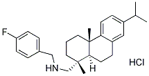 [(1R,4AS,10AR)-7-ISOPROPYL-1,4A-DIMETHYL-1,2,3,4,4A,9,10,10A-OCTAHYDRO-1-PHENANTHRENYL]-N-(4-FLUOROBENZYL)METHANAMINE HYDROCHLORIDE Struktur